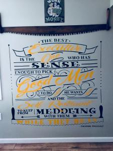 hand painted wall quote